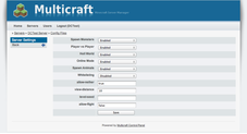 Multicraft Configure Server